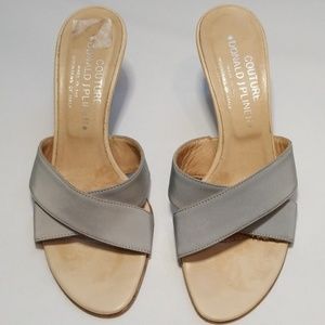 Couture Donald J Pliner gray/silver slide 7M